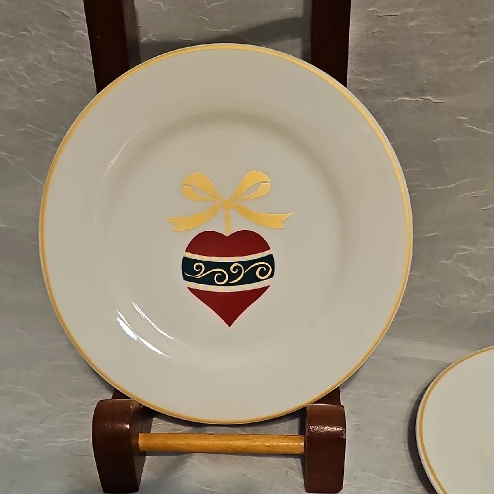 Gibson Holiday Ornament Dinner Plates - Set of 4